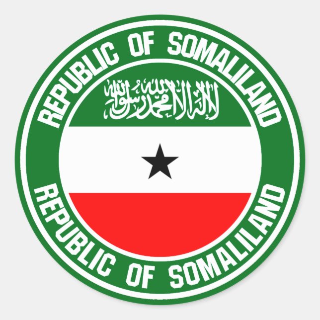 Sticker Rond Emblème rond du Somaliland (Devant)