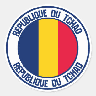 Sticker Rond Emblème rond du Tchad