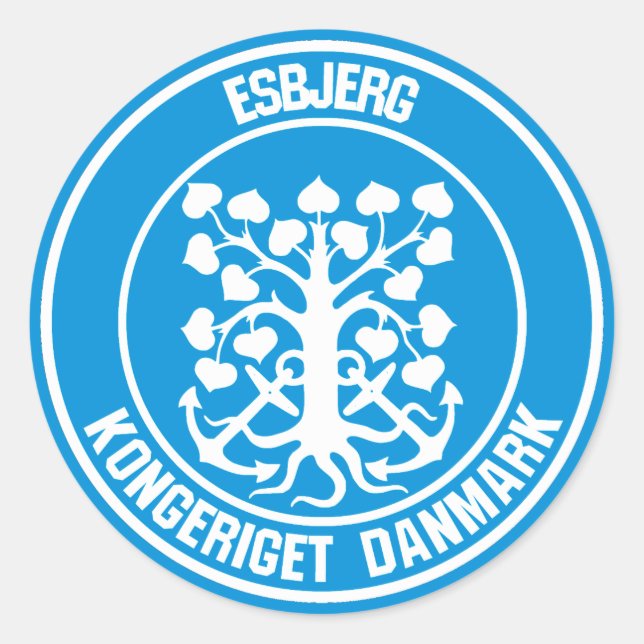 Sticker Rond Emblème rond Esbjerg (Devant)