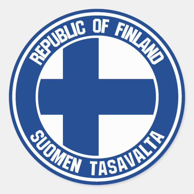 Sticker Rond Emblème rond finlandais (Devant)
