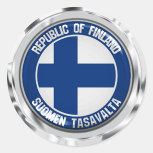 Sticker Rond Emblème rond finlandais