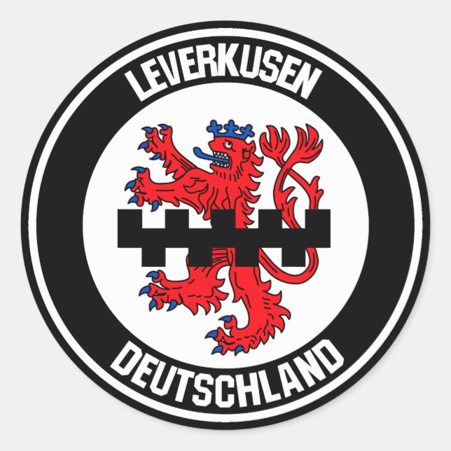 Sticker Rond Emblème rond Leverkusen (Devant)