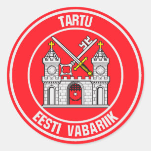 Sticker Rond Emblème ronde Tartu