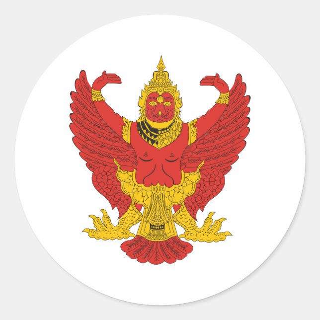 Sticker Rond Emblème Thaïlande (Devant)