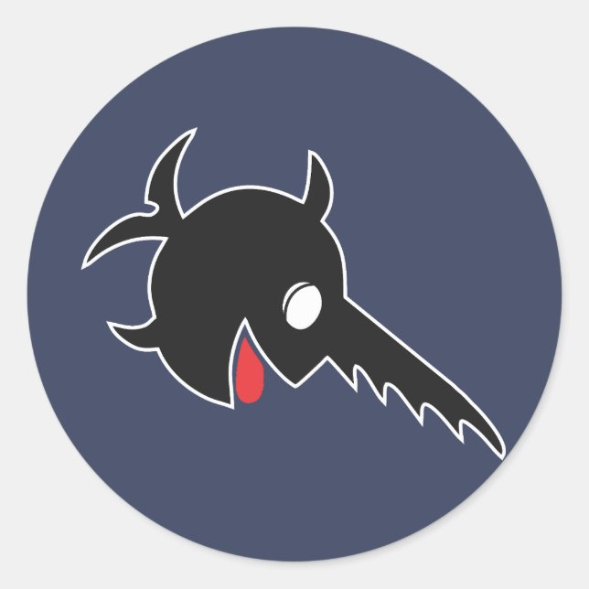 Sticker Rond Emblème U-96 - L'espadon riant (Devant)