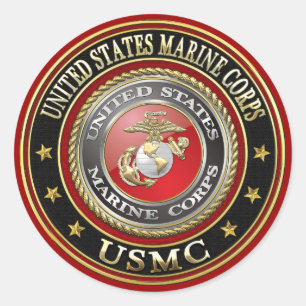 Sticker Rond Emblème USMC [Edition spéciale] [3D]