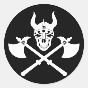 Sticker Rond emblème viking