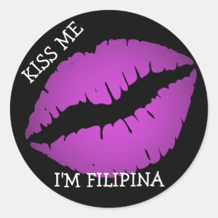 Sticker Rond Embrasse-moi, je suis Philippine