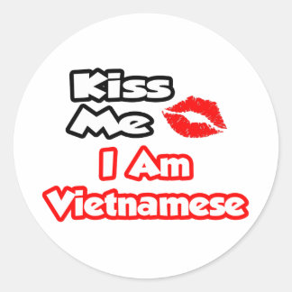 Sticker Rond Embrasse-Moi...Je Suis Vietnamien