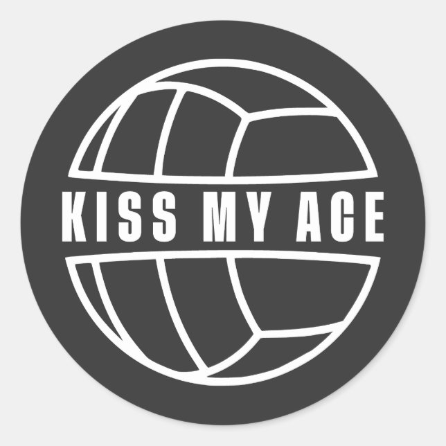 Sticker Rond Embrasse mon As (Devant)