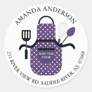 Sticker Rond Embrassez l'autocollant d'étiquette de adresse de