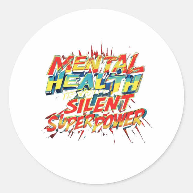 Sticker Rond Embrassez votre superpuissance (Devant)