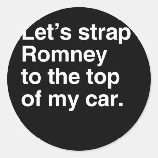 Sticker Rond Embrassons Romney au sommet de ma voiture.png