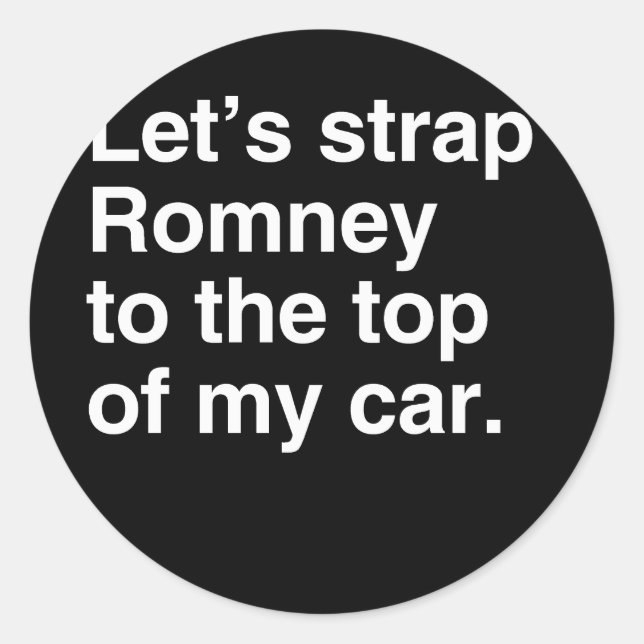 Sticker Rond Embrassons Romney au sommet de ma voiture.png (Devant)