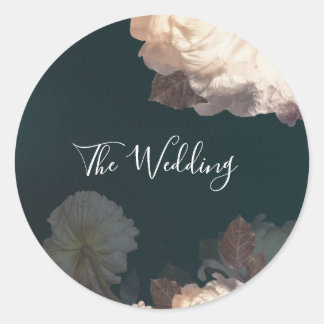Sticker Rond Emerald Antique Vintage Wedding