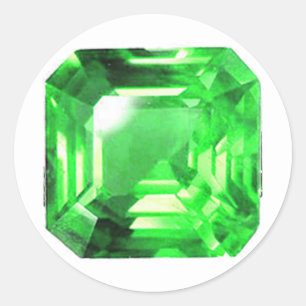 Sticker Rond Emerald, vert vif