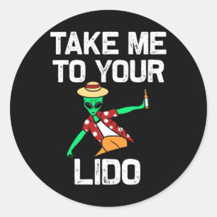 Sticker Rond Emmenez-Moi À Votre Cadeau De Vacances De Croisièr