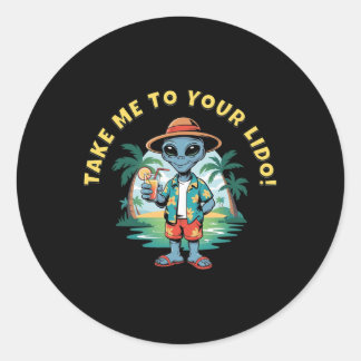 Sticker Rond Emmenez-Moi Vers Votre Lido Vacances De Croisière 