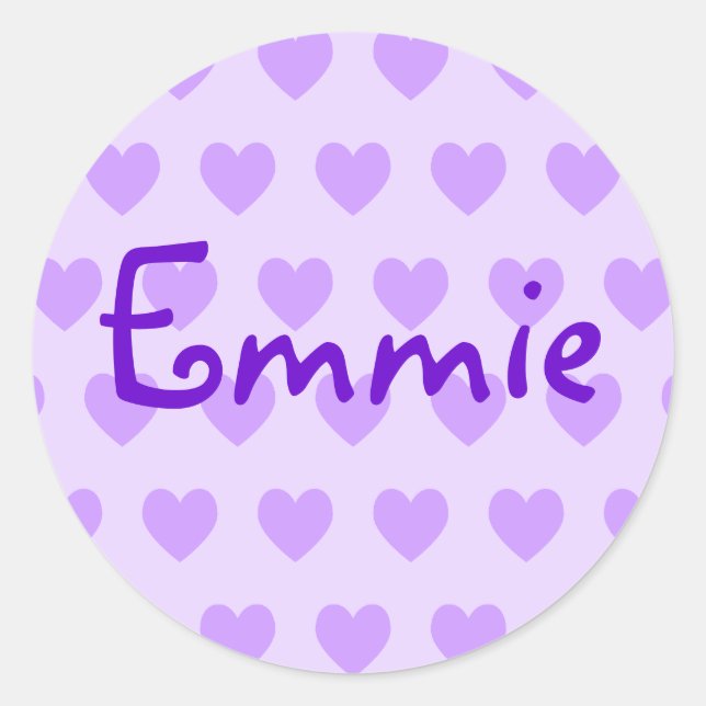 Sticker Rond Emmie en violet (Devant)