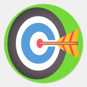 Sticker Rond Emoji Cible De Bow