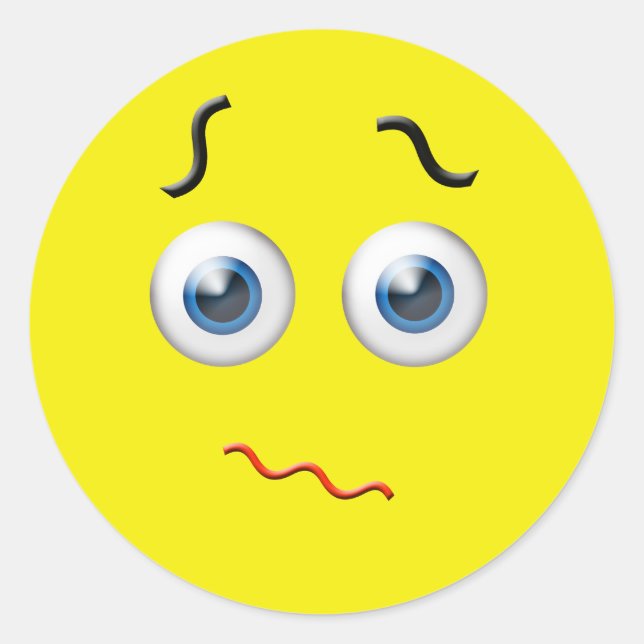 Sticker Rond Emoji confuse (Devant)