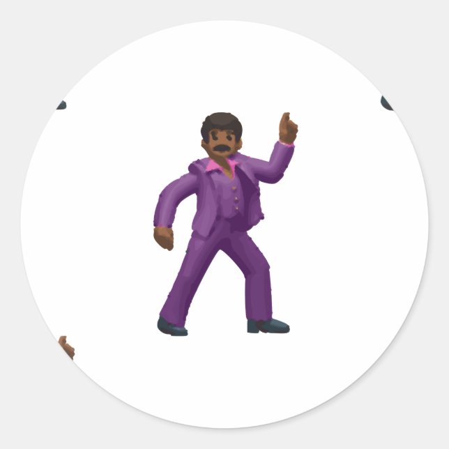 Sticker Rond Emoji Dancing Man (Devant)