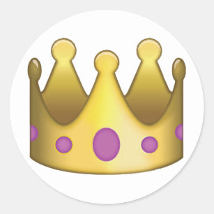 Sticker Rond Emoji de couronne
