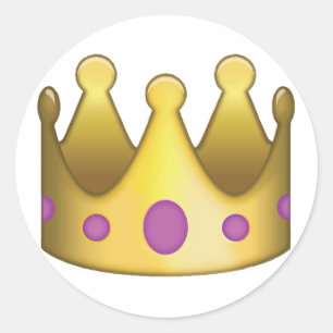 Sticker Rond Emoji de couronne