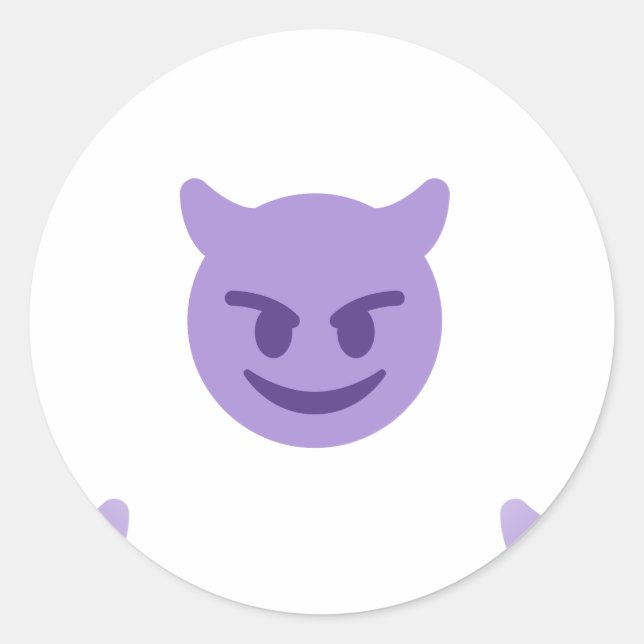 Sticker Rond emoji diable (Devant)