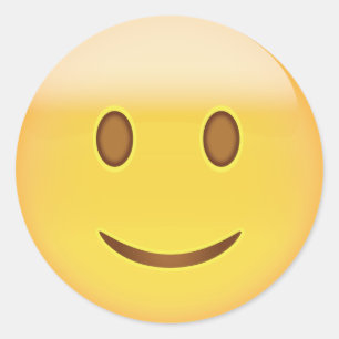 Sticker Rond Emoji du visage légèrement souriant