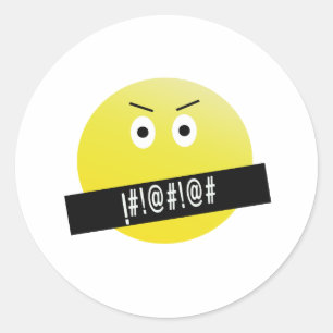 Sticker Rond Emoji en colère