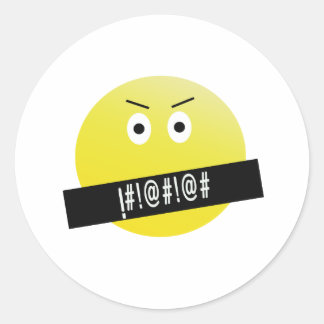 Sticker Rond Emoji en colère