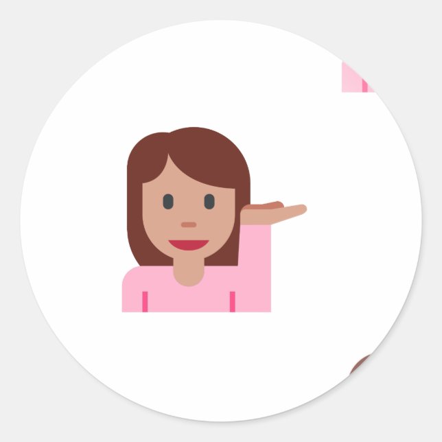 Sticker Rond emoji femme (Devant)