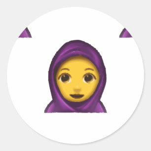 Sticker Rond emoji hajib