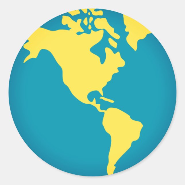 Sticker Rond Emoji Mondial des Amériques (Devant)