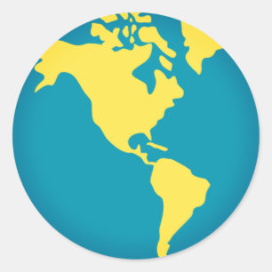 Sticker Rond Emoji Mondial des Amériques