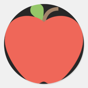 Sticker Rond Emoji Pomme Rouge