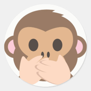 Sticker Rond Emoji singe non malin