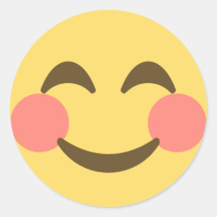 Sticker Rond Emoji souriant mignon