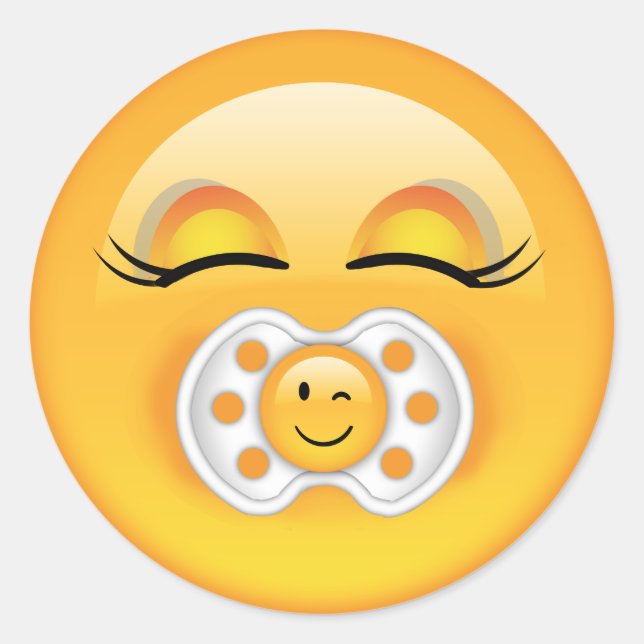 Sticker Rond Emoji Sweet Baby ID231 (Devant)
