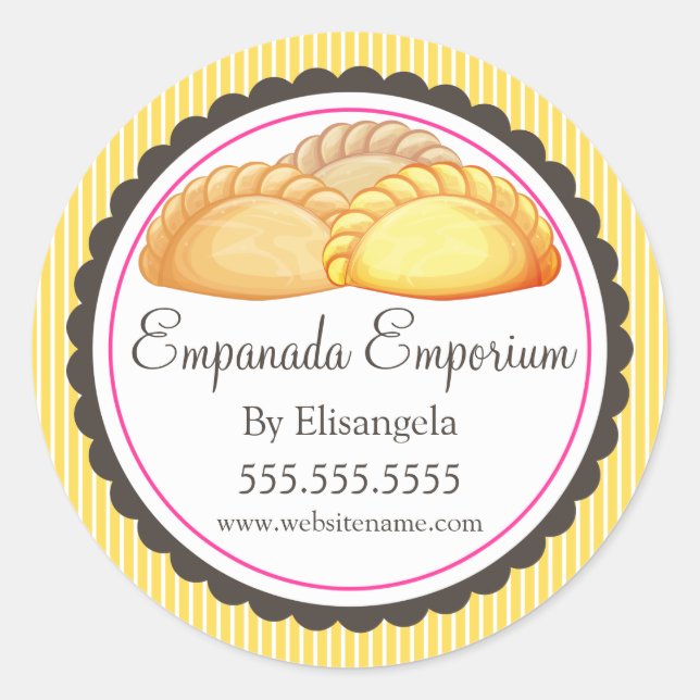 Sticker Rond Empanada Tournoi Boulangerie Cachet (Devant)