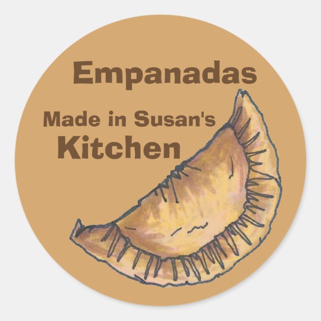 Sticker Rond Empanadas Personnalisés Fait Maison Cuisine Cuisin (Devant)