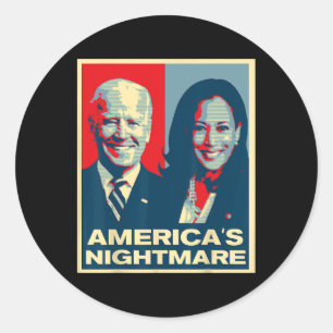 Sticker Rond Empeach Biden Harris Maintenant Anti Joe Biden