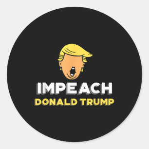 Sticker Rond Empêcher Donald Trump - Pas mon président Drôle Dr
