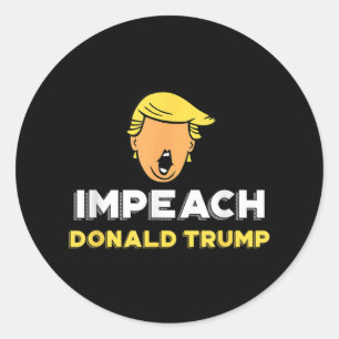 Sticker Rond Empêcher Donald Trump - Pas mon président Drôle Dr
