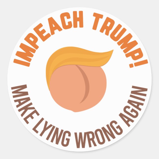 Sticker Rond Empêchez Trump - Rendre le mensonge erroné (Devant)