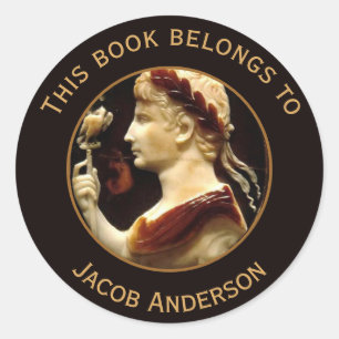 Sticker Rond Empereur de plaques romaines Octavian Augustus Cam