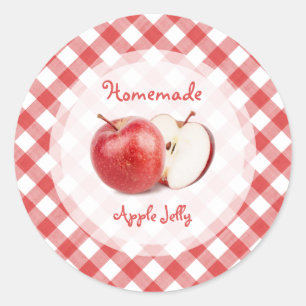 Sticker Rond Empiler la gelée de confiture d'Apple ou l'apples