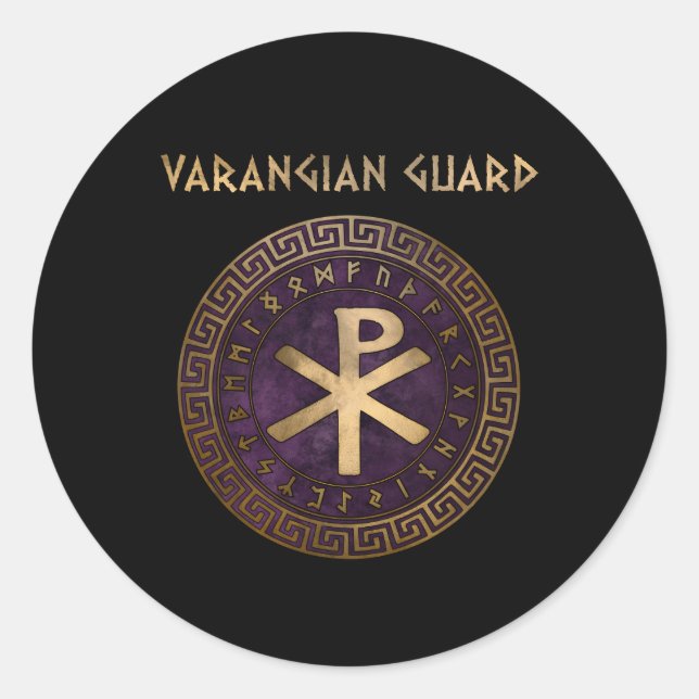 Sticker Rond Empire byzantin Varangien (Devant)