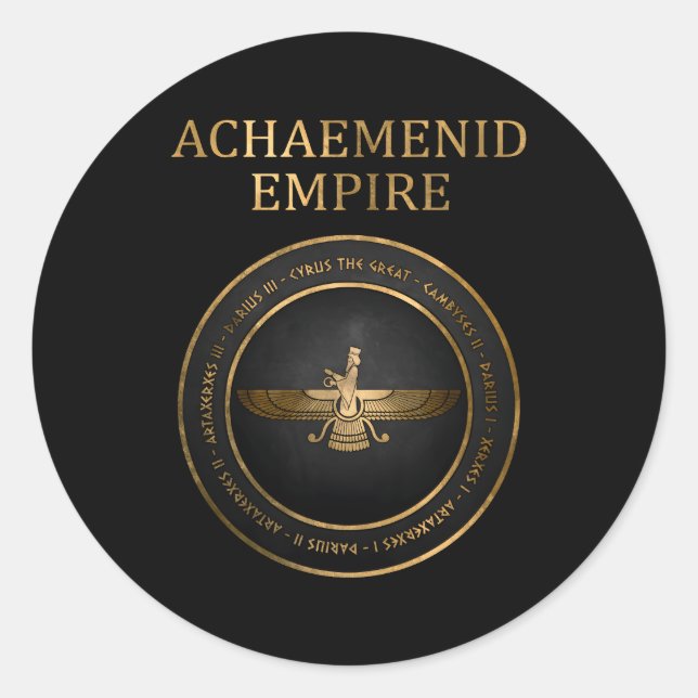 Sticker Rond Empire Perse Achaeid Rois De Perse (Devant)